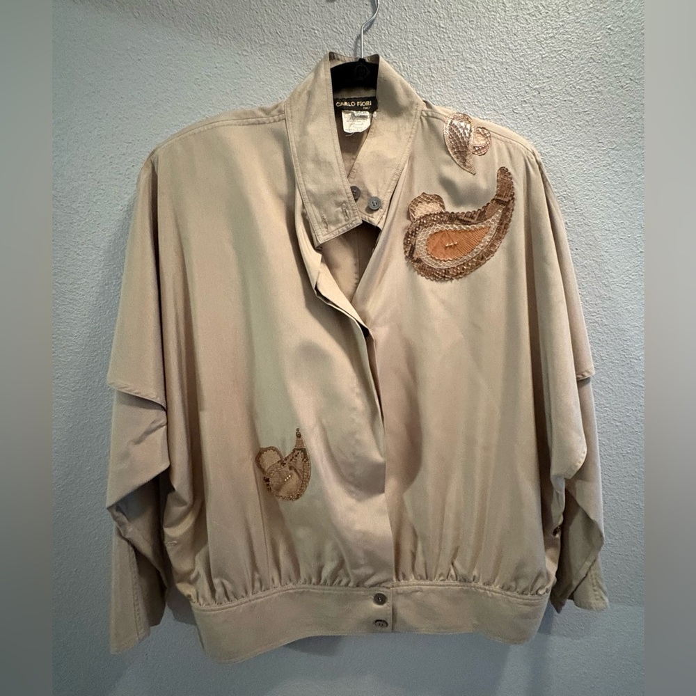 Carlo Fiori vintage silk jacket and matching skirt size 8